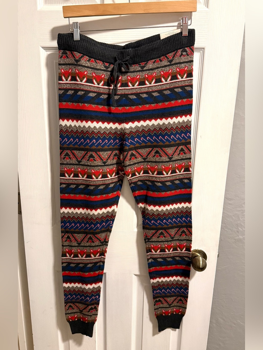 NWT American Eagle Sweater Leggings with Foxes, size Large
